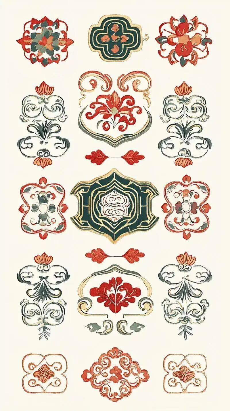 國風古韻-刺繡紋飾紋樣圖案設計分享!