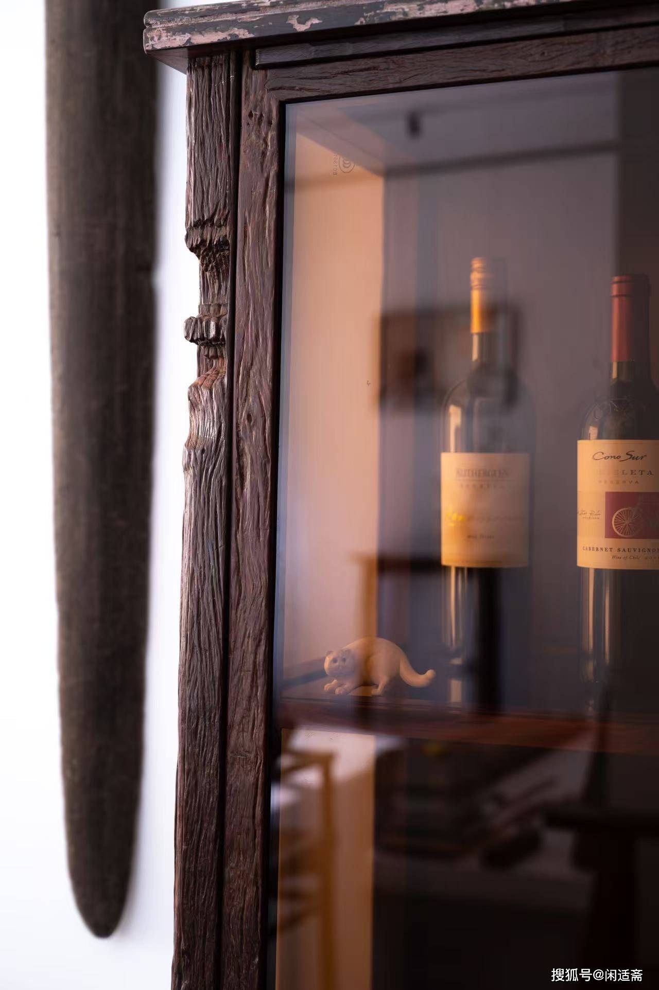 原創收藏時光的藝術 | 印度小葉紫檀原皮殼圓角酒櫃