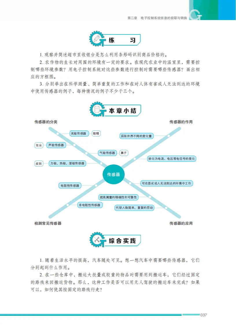 2026蘇教版高中通用技術選擇性必修1《電子控制技術》電子課本