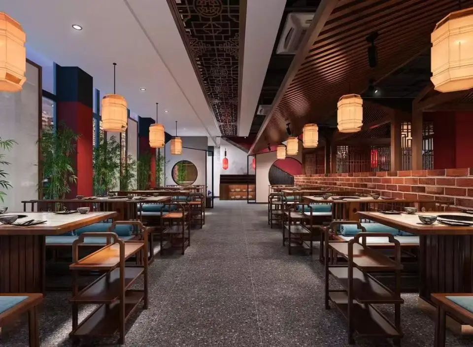 陝西餐飲店裝修設計，陝西餐廳裝修設計施工，陝西酒店宴會廳裝修