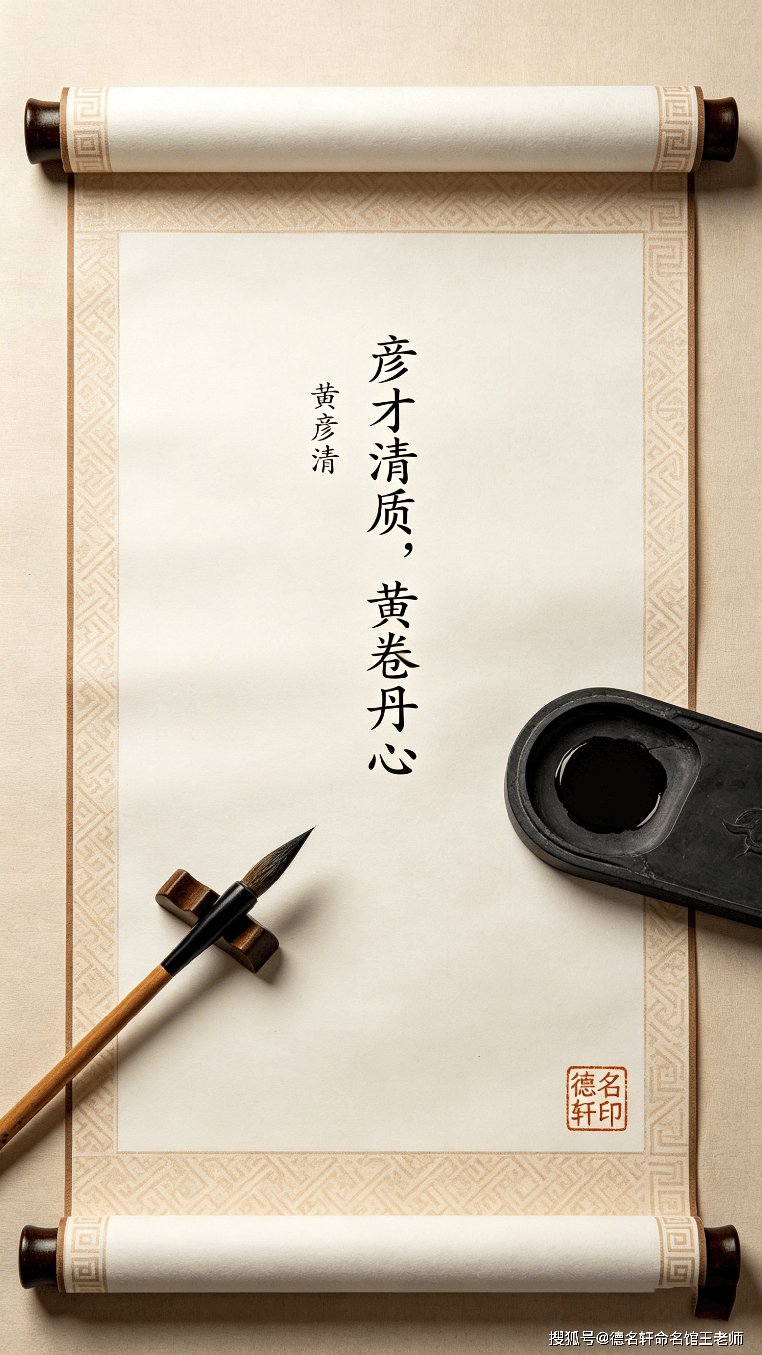原創寶寶起名案例 黃彥清：彥才清質，黃卷丹心