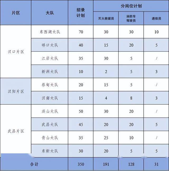 武漢消防招聘350名政府專職消防員
