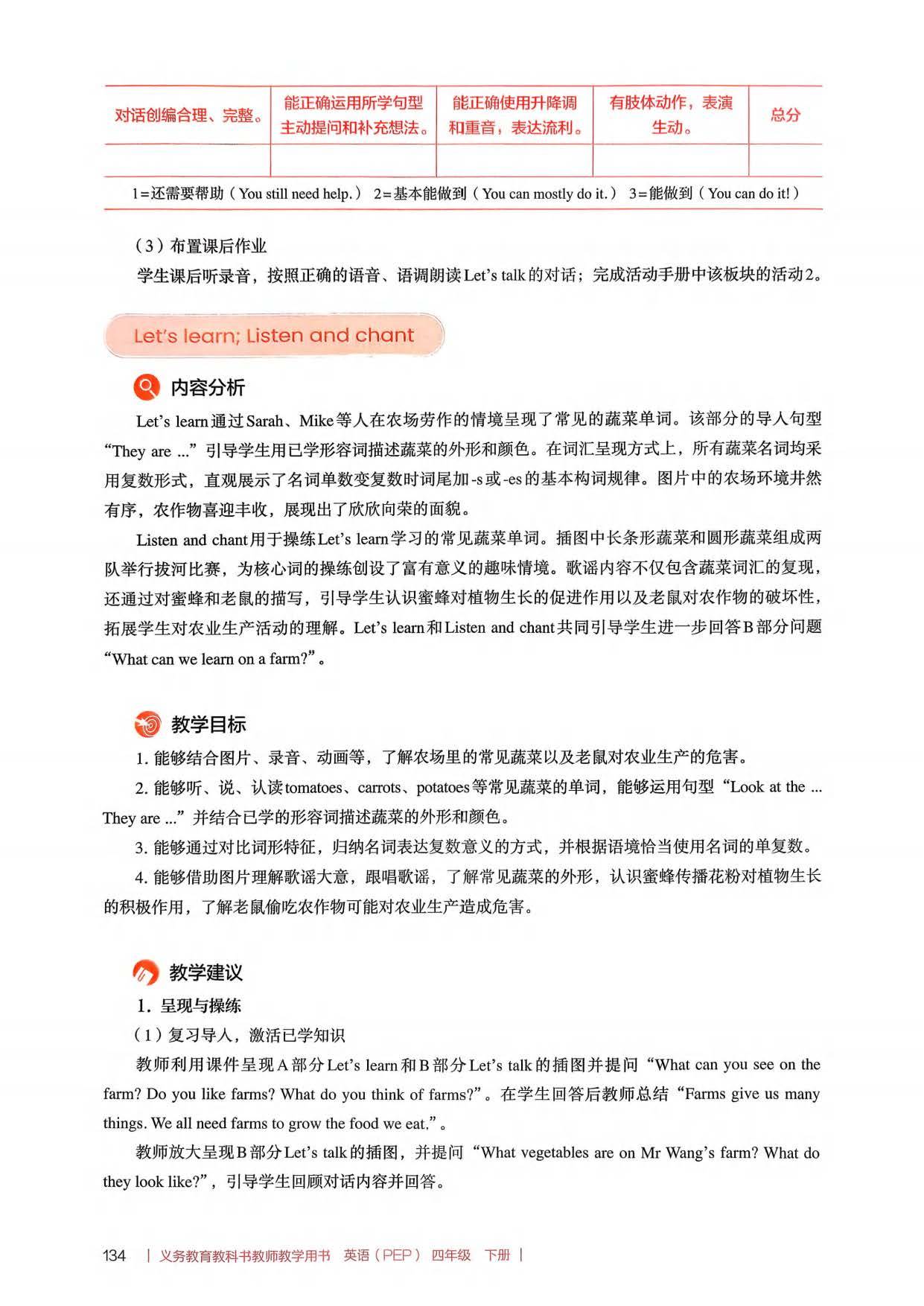 2026春人教pep版小學英語四年級下冊教師教學用書，PDF電子版，可下載