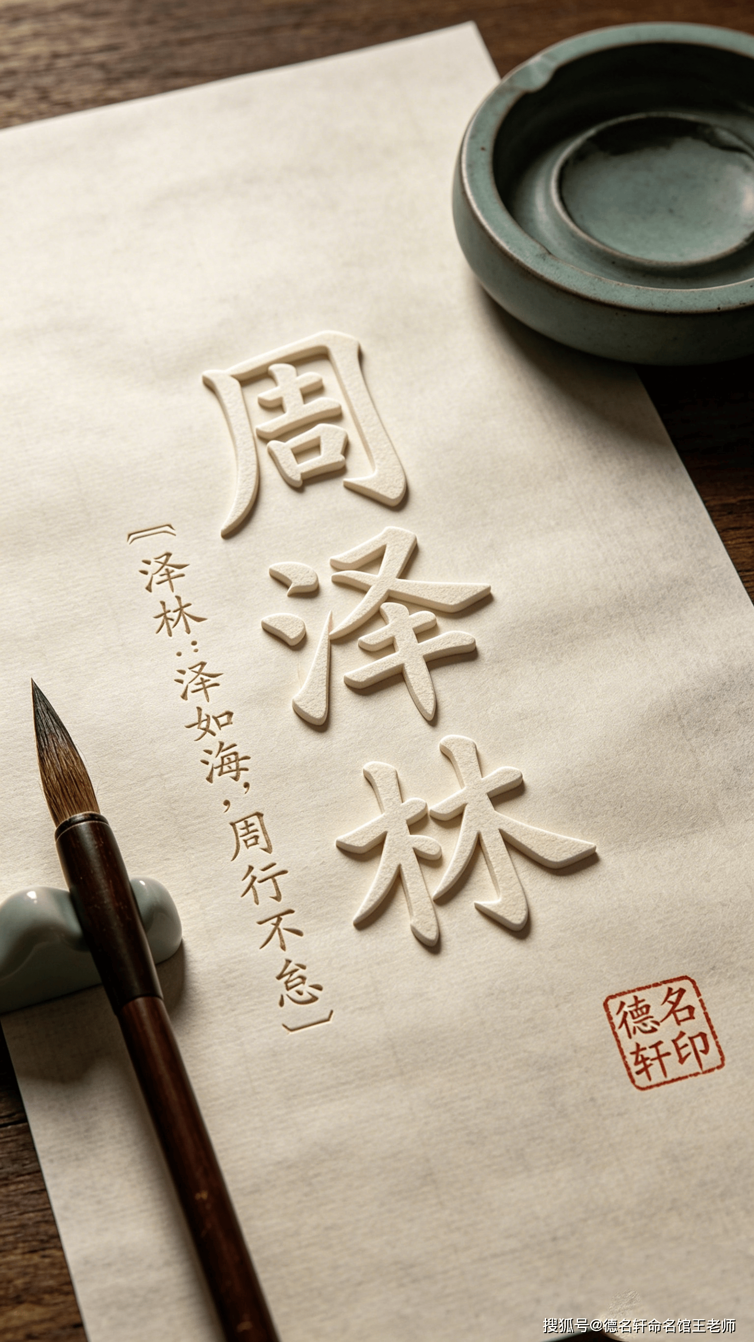 原創寶寶起名案例 10008案例 周澤林：澤林如海，周行不怠