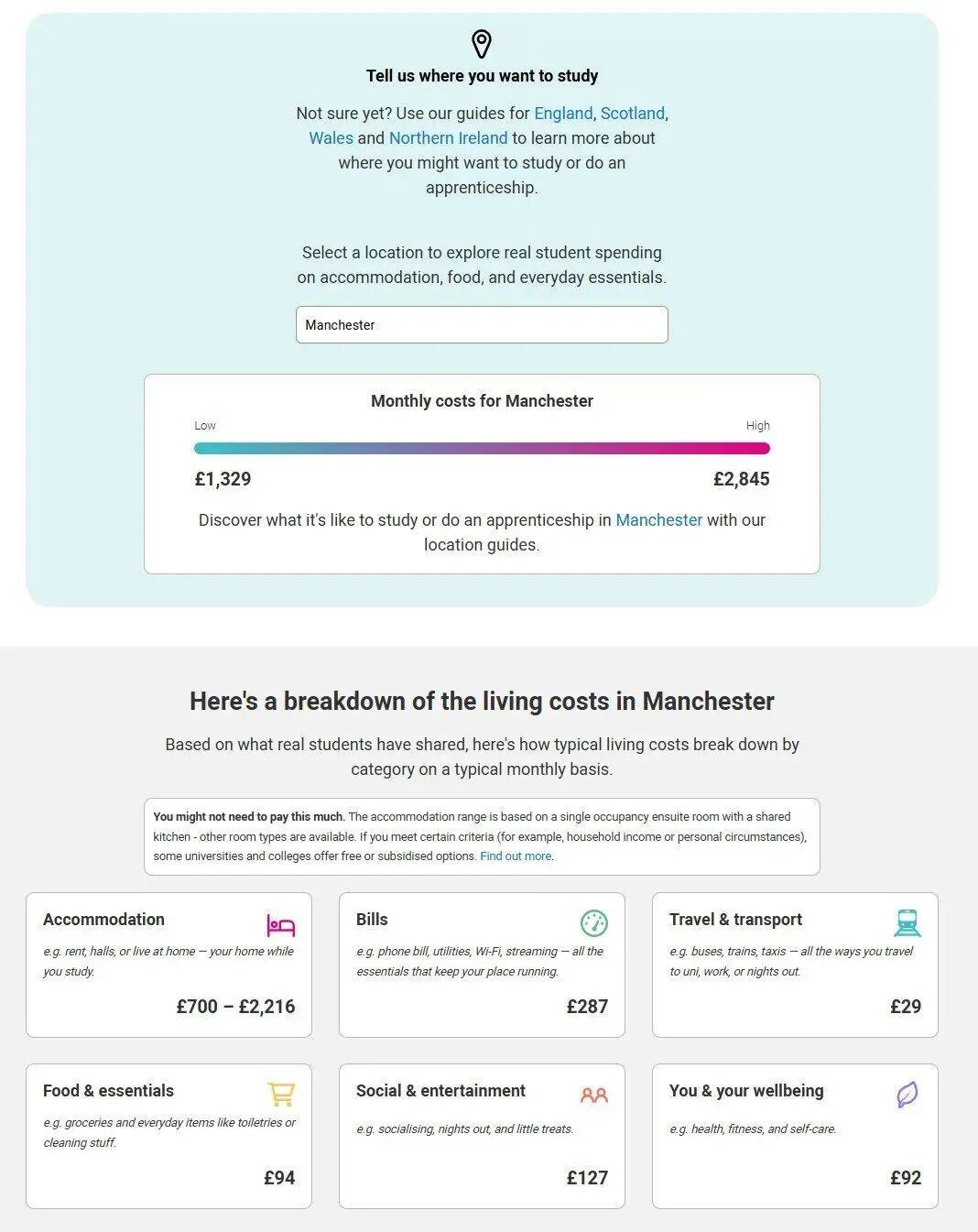 UCAS上線大學生活成本計算器！申請英國大學前，終於能提前算清“到底要花多少錢” ！