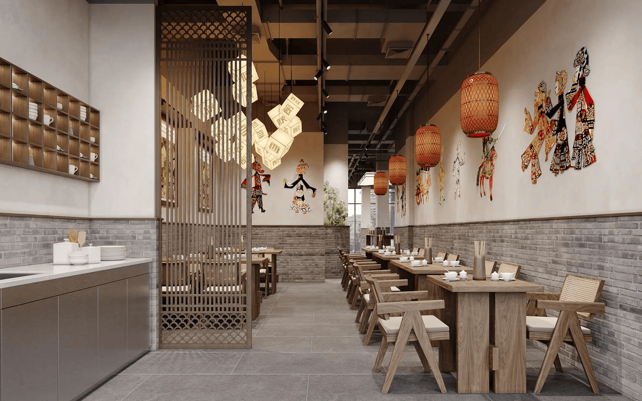 陝西餐飲裝修設計施工，餐廳裝修設計，餐飲場所裝修設計